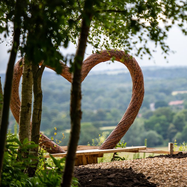 
              Stunning views of the heart and beyond from Good Friday Hill at our Sandy Balls Resort in The New Forest.
              