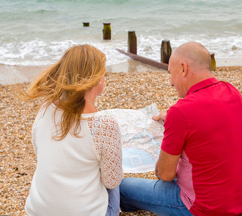 Hayling Island Beach near Mill Rythe Holiday Park, Hampshire.