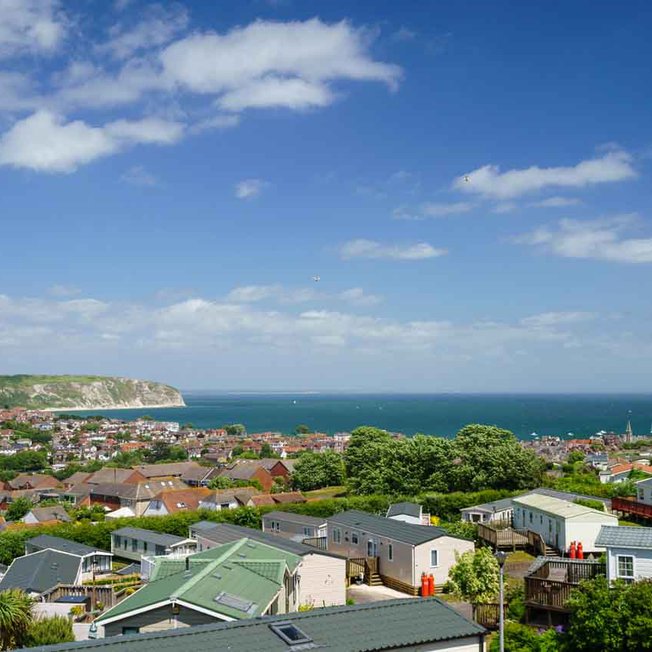 
                A view of our Swanage Bay holiday park.
                