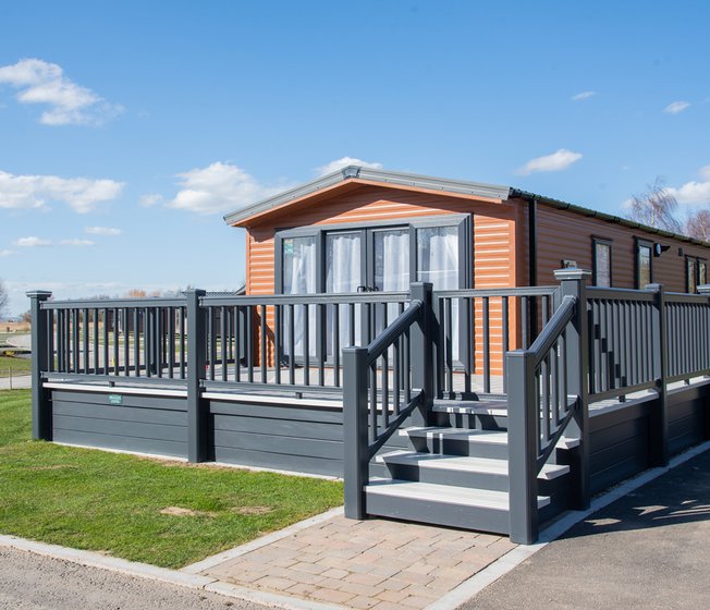 One of our stunning lodges at Appletree, the perfect base for your next getaway!