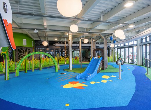The indoor splash pad at our stunning resort, Tattershall Lakes. Ultimate family fun!