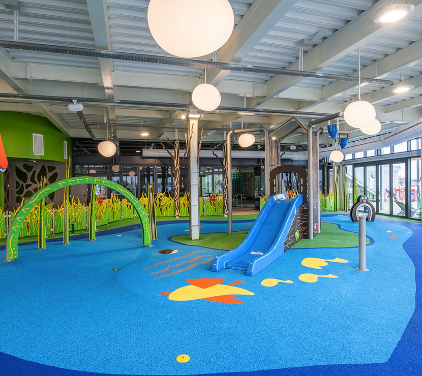 The indoor splash pad at our stunning resort, Tattershall Lakes. Ultimate family fun!