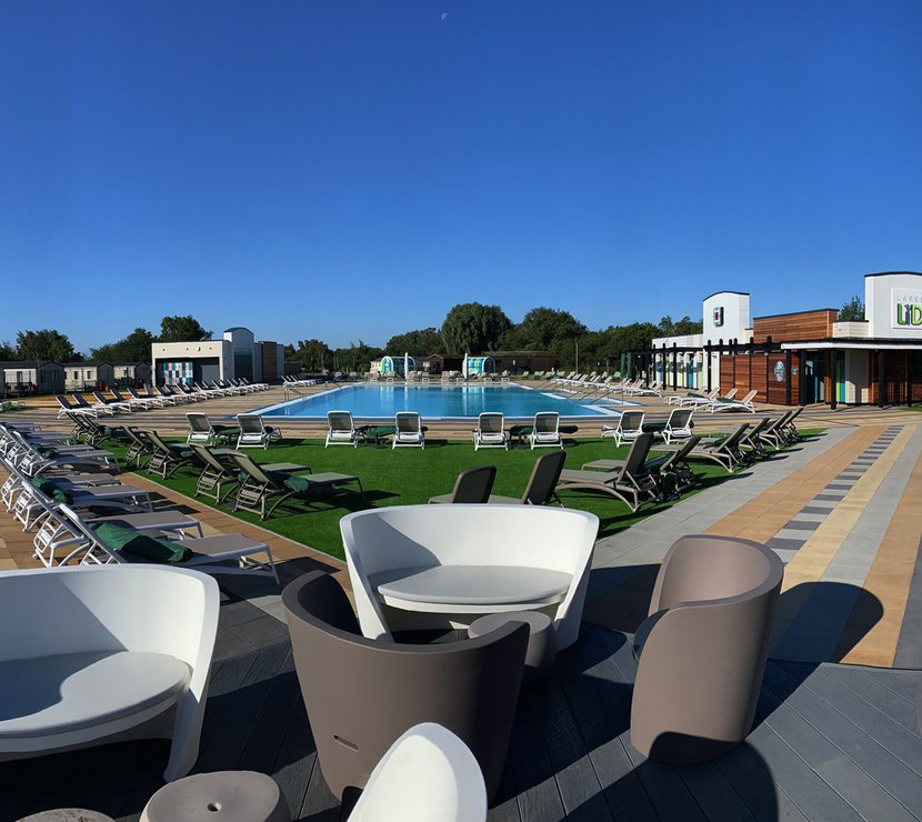 The Lakeside Lido at our leafy lakeside paradise, Tattershall Lakes.