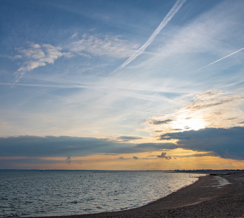 Our local Hayling Island Beach, near our Mill Rythe Holiday Park, Hampshire.