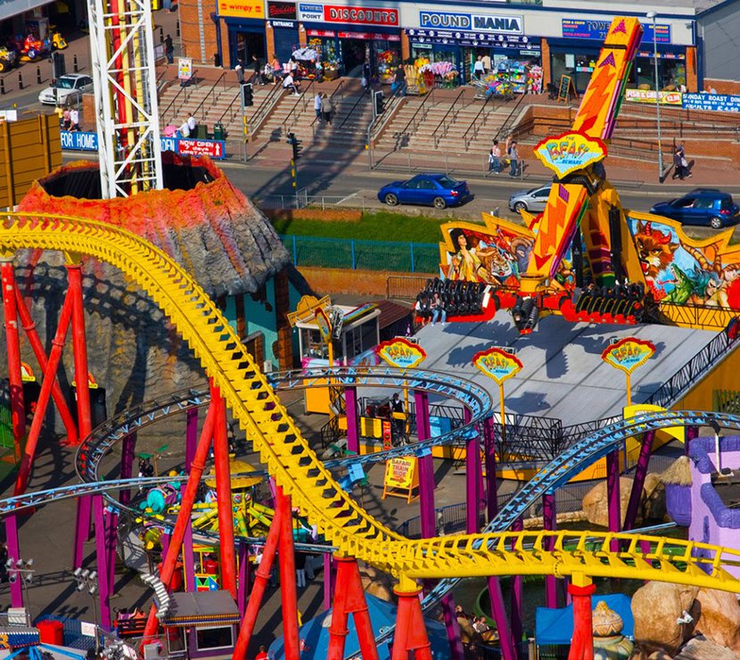 An image of the rides at Fantasy Island, Lincolnshire.