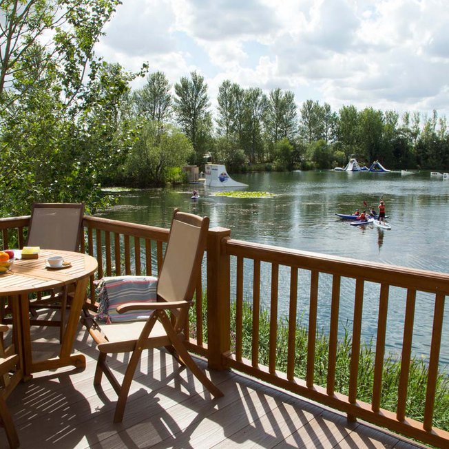 
                One of our lake holiday homes with watersports.
                