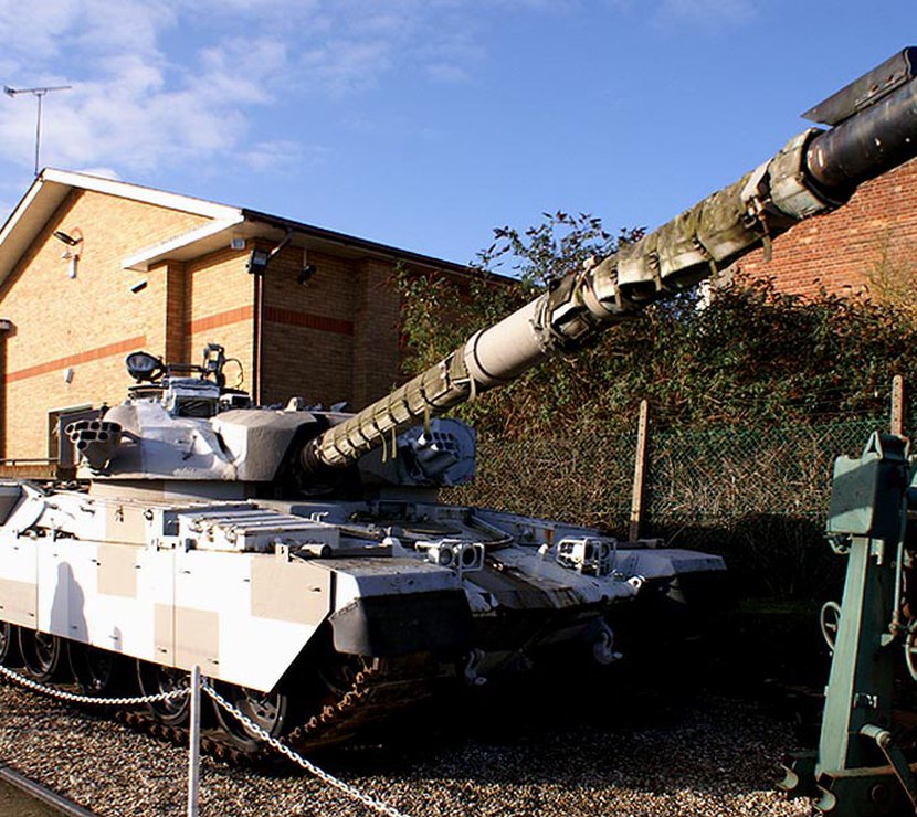 An image of a military tank at the Military Services Museum.