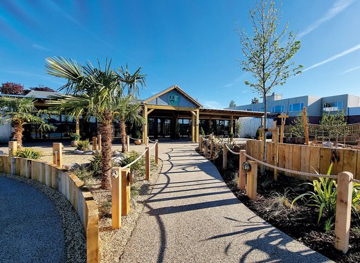Exterior of our Green Room entertainment venue at Mill Rythe Holiday Park, Hampshire.