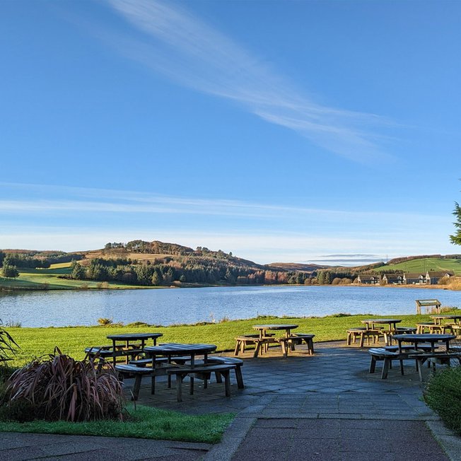 
                A view of our Piperdam holiday park in Scotland.
                