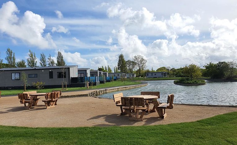 Our beautiful park lake at Mill Rythe Holiday Park, Hampshire.