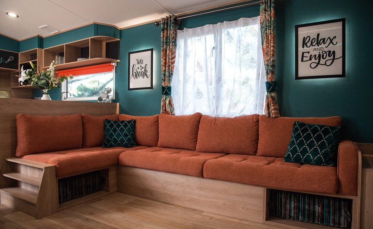 The lounge area of our exclusive accommodation, Burst of Blue.