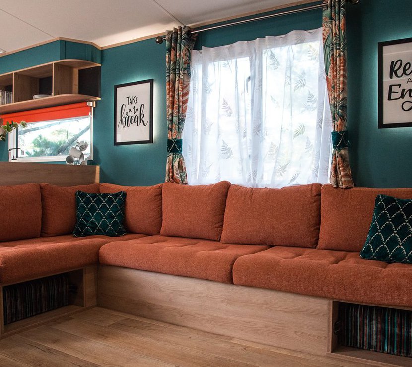 The lounge area of our exclusive accommodation, Burst of Blue.