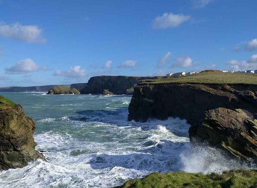 Local beach and cliff area to our Newquay Bay Holiday Park.